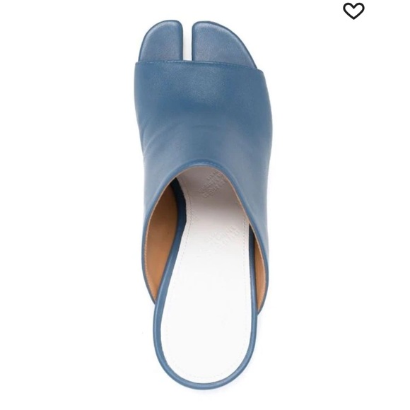 Never Worn Maison Margiela Blue Tabi Hannah Split-Toe Slide Mule Sandals Size 38 - Picture 4 of 4
